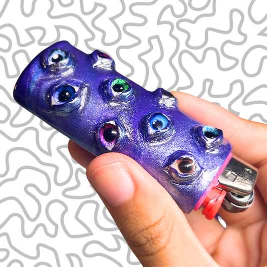 Eyeballs Spooky Handmade Lighter Case