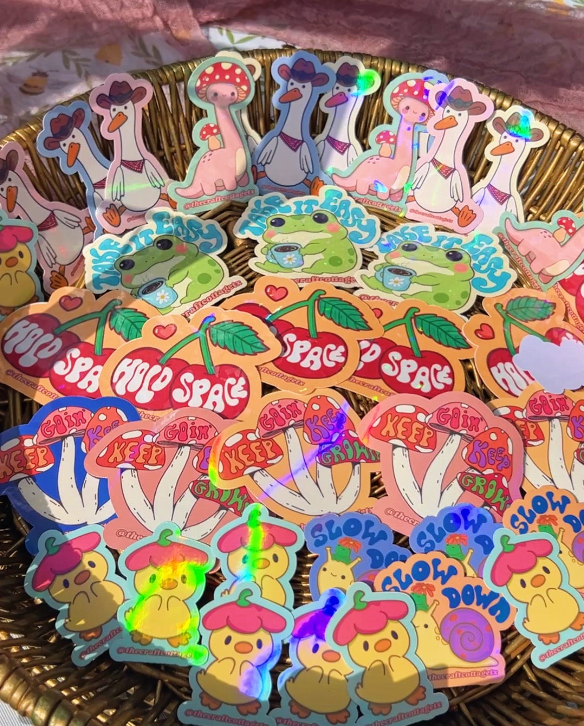 Holographic, Waterproof Vinyl Stickers