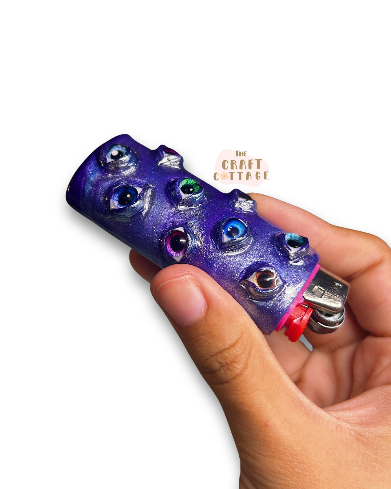 Eyeballs Spooky Handmade Lighter Case