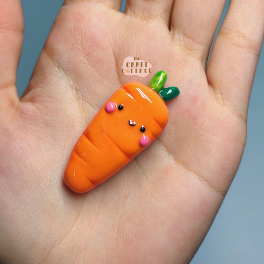 Handmade Smiley Carrot Magnet