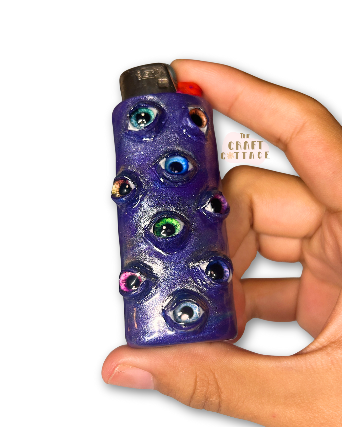 Eyeballs Spooky Handmade Lighter Case