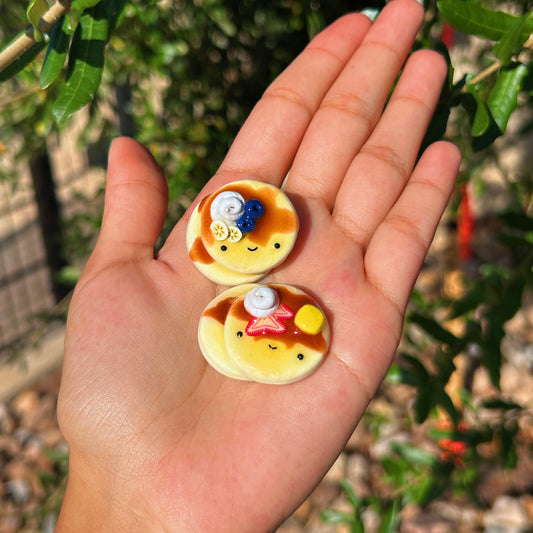 Handmade Cute Pancakes Magnet Blueberry or Strawberry