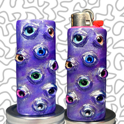 Eyeballs Spooky Handmade Lighter Case