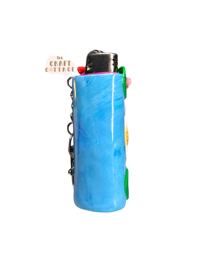 Handmade Koi Fish Lighter Case with Keychain Attachment