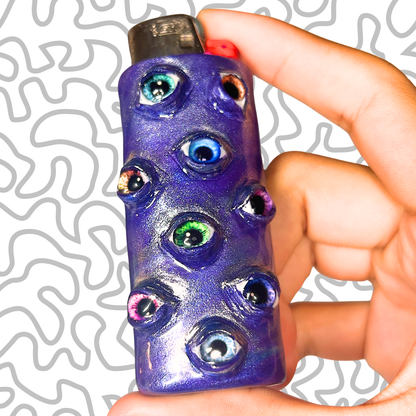 Eyeballs Spooky Handmade Lighter Case