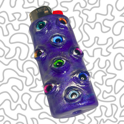 Eyeballs Spooky Handmade Lighter Case