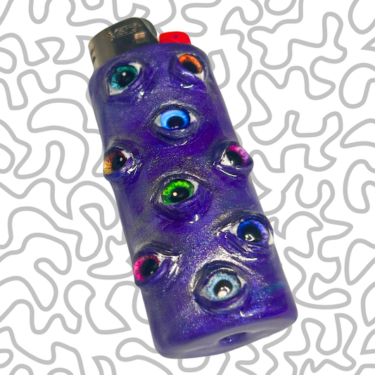 Eyeballs Spooky Handmade Lighter Case